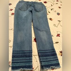 Vintage Chico’s Girlfriend Slim Leg Ankle boho stretch jean trim leg